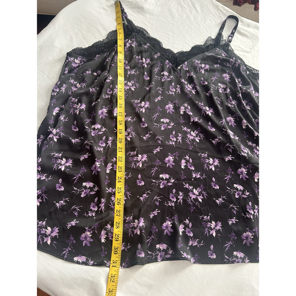 Torrid Floral Lace Adjustable Strap Camisole Womens Size 4X Black Purple NWT - Picture 8 of 8